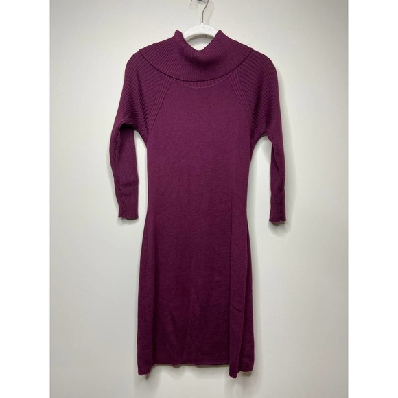 Tahari Arthur S. Levine Purple Wool Blend Sweater Dress XS - Picture 1 of 6